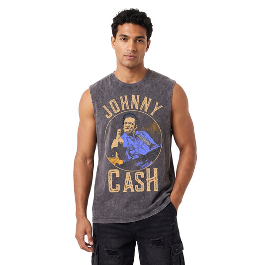 Johnny cash Washed Tank Top