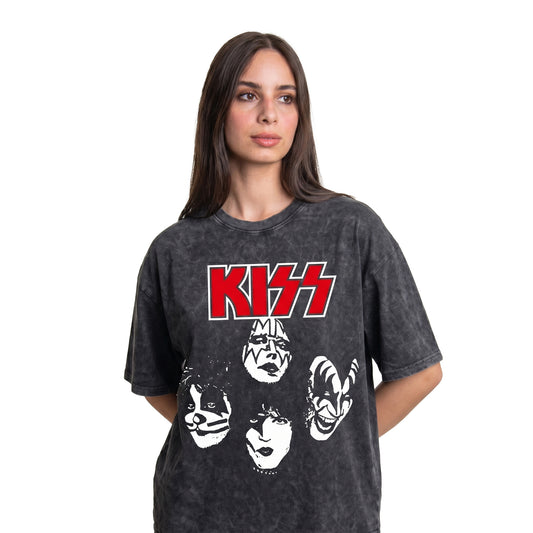 KISS Front Washed Oversized Tee's