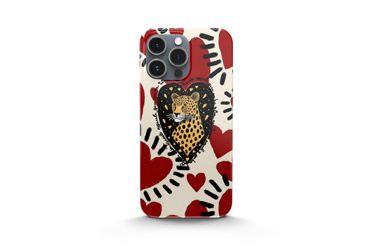 Leopard Heart Phone Case