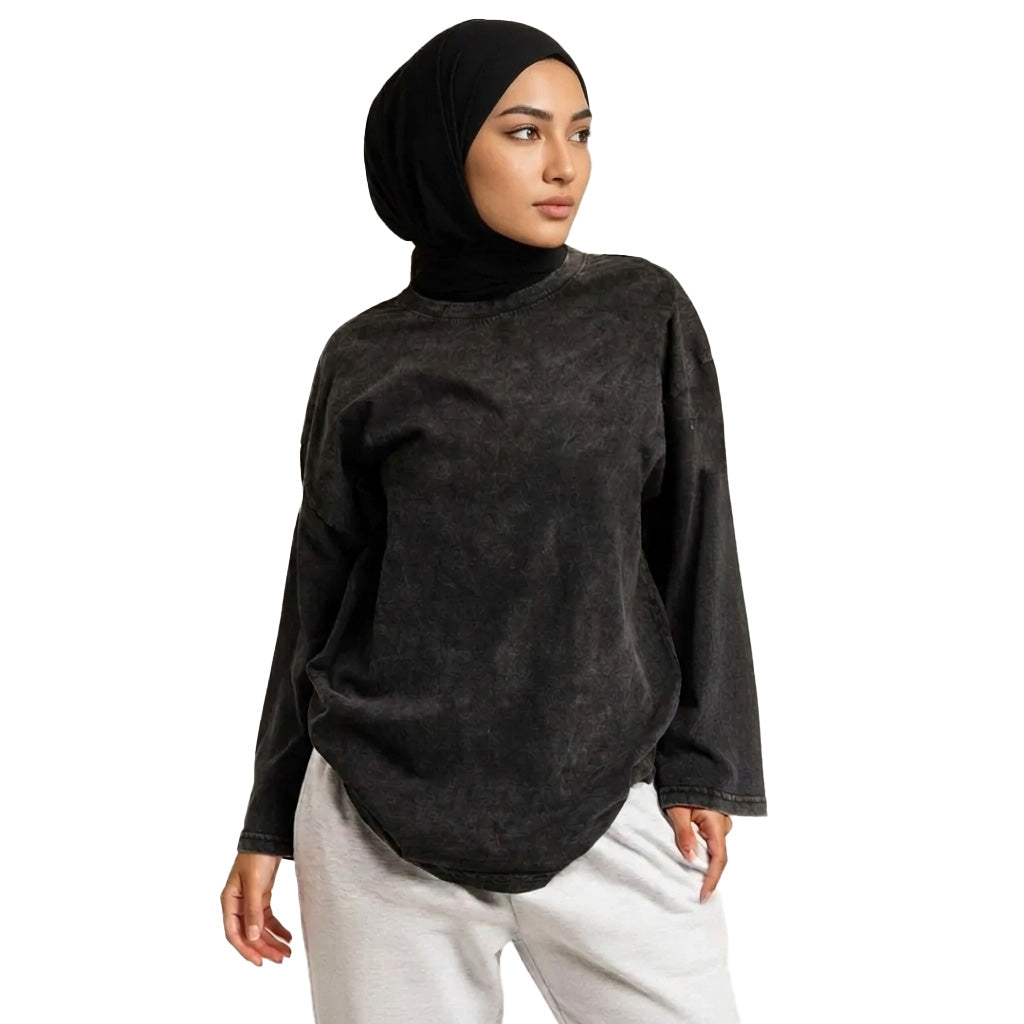 Washed Oversized Long Sleeves