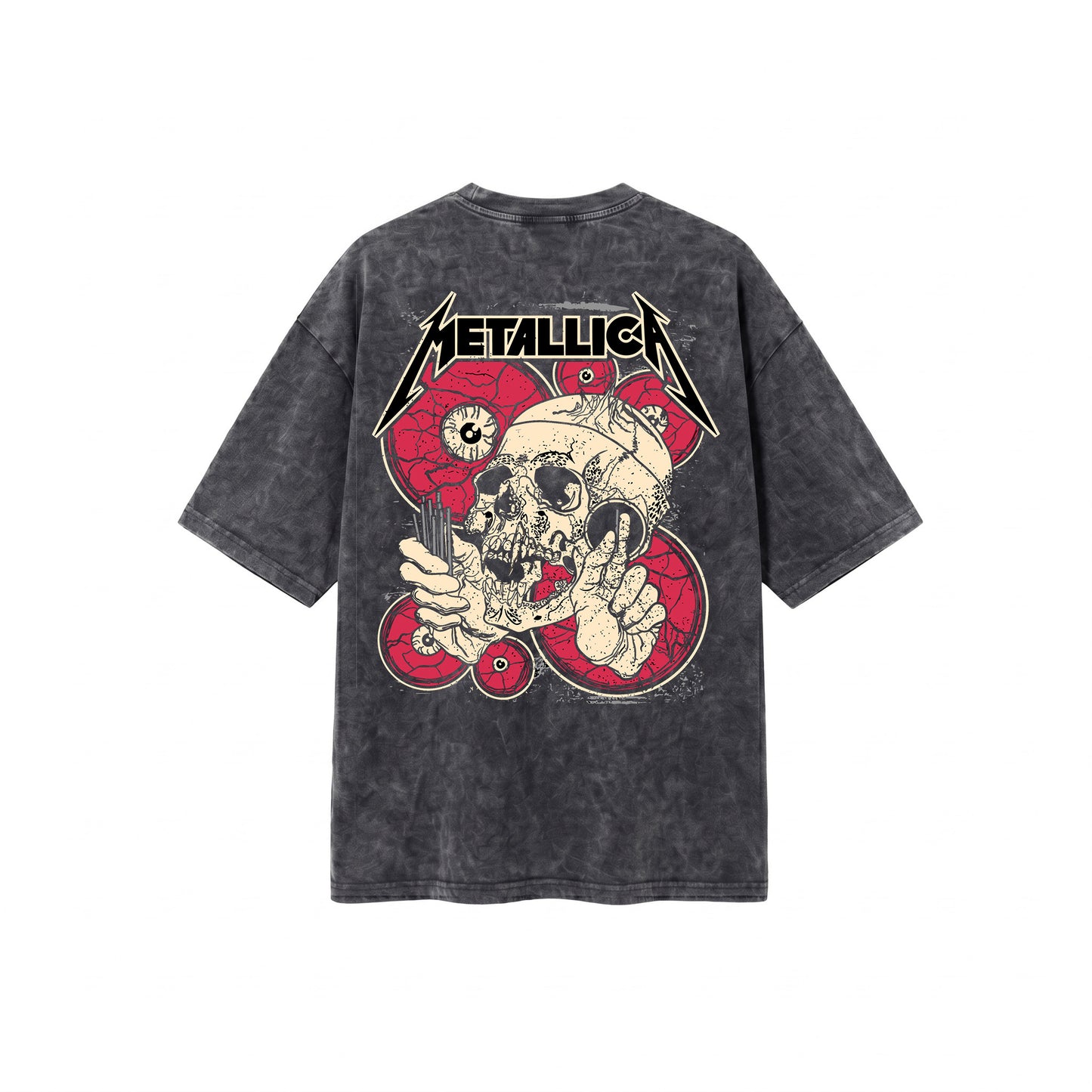 Metallica Washed Oversized Tee's