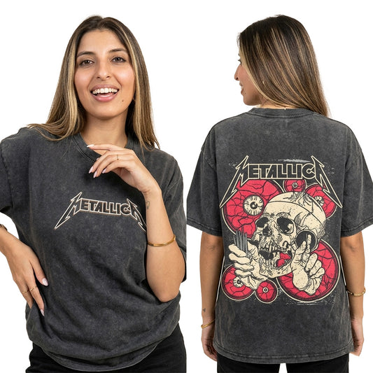 Metallica Washed Oversized Tee's