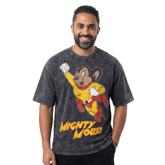 Mighty Mouse Washed Oversized Tee's