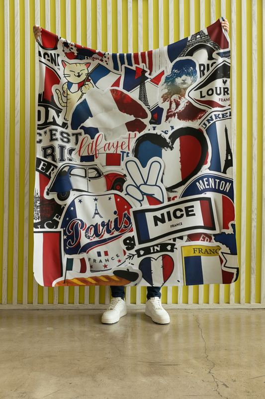 France Collage Blanket