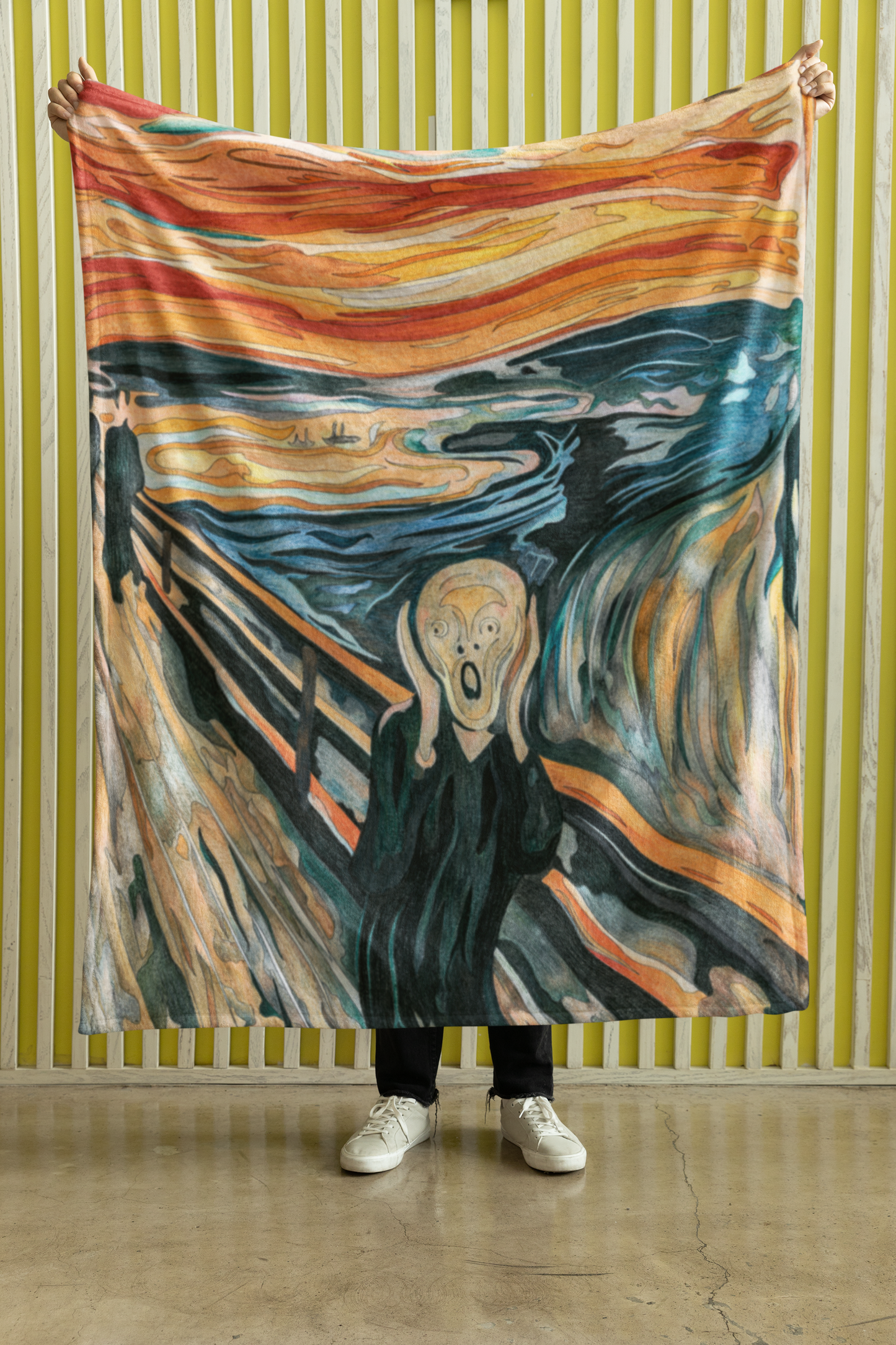 The Scream art Blanket