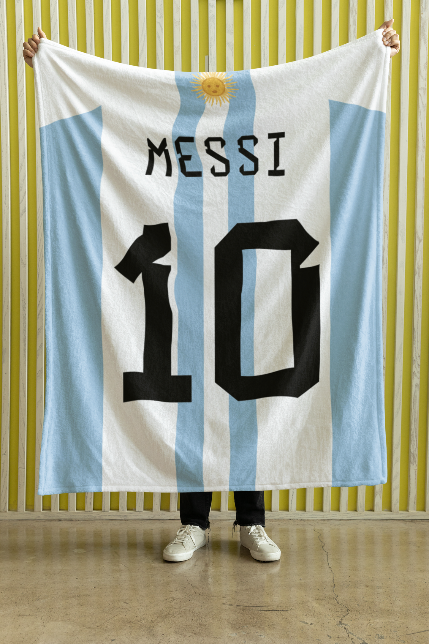Messi back Argentina Blanket