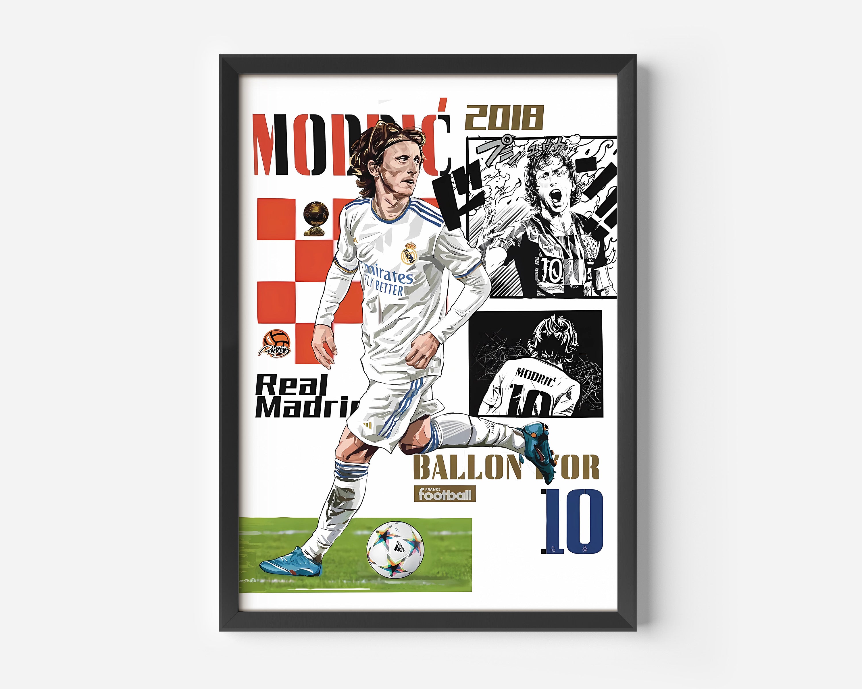 Modrick Cartoon Luka Modric Cartoon Poster – Dank N Drip