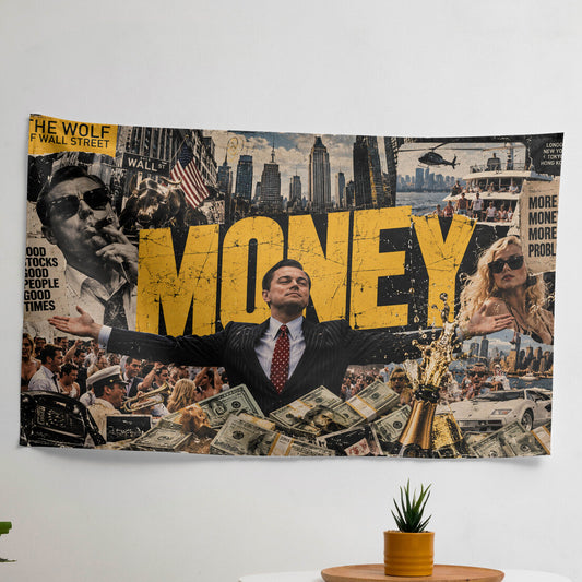 Wolf of wall st Velvet Tapestry