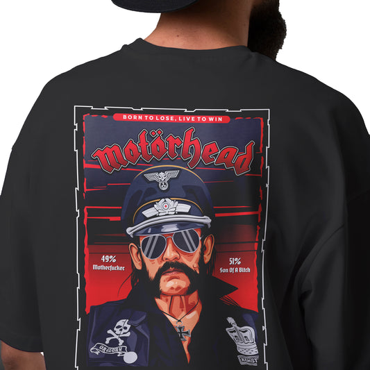 Lemmy Motorhead Oversized Tee's Black