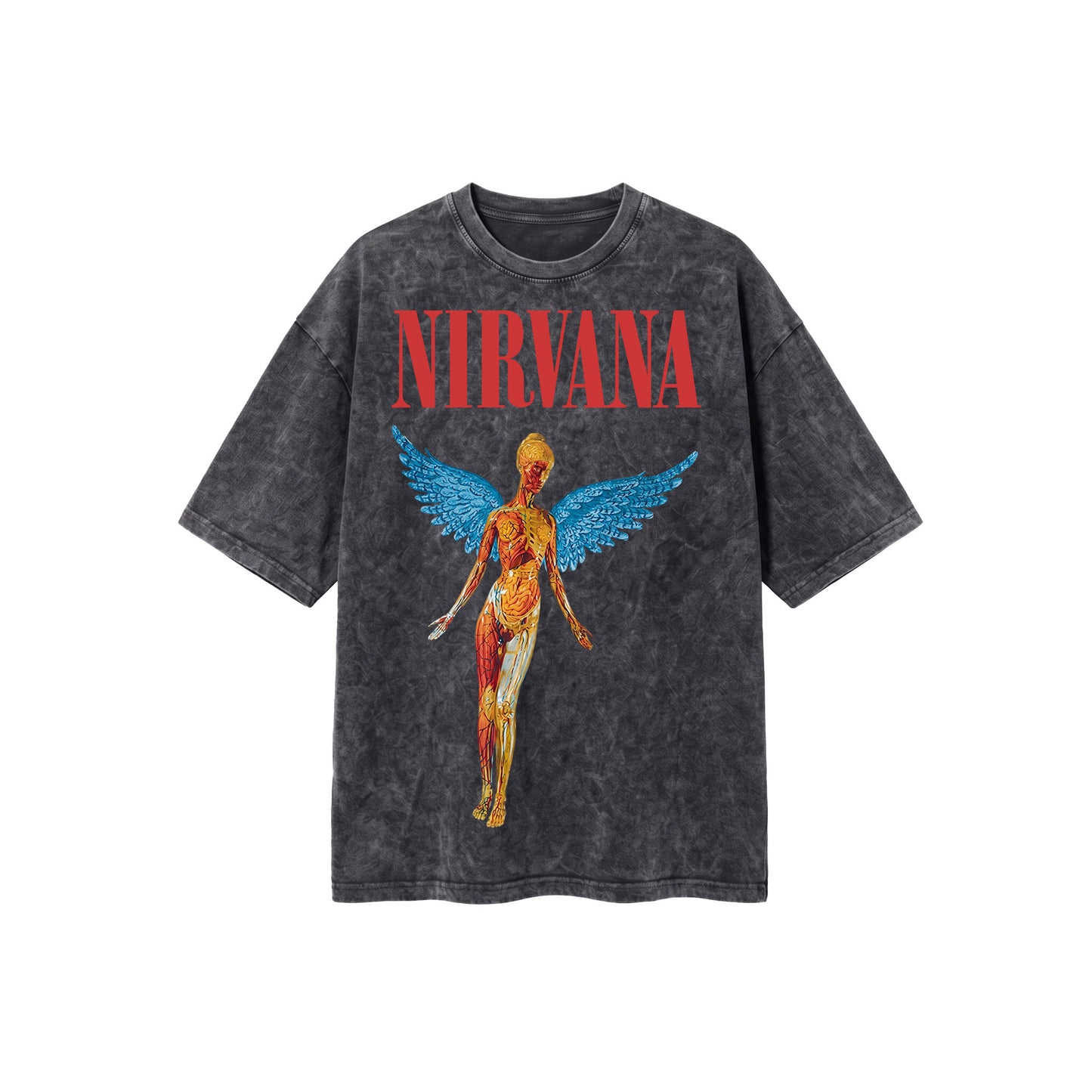 Nirvana Angel Washed Oversized Tee's