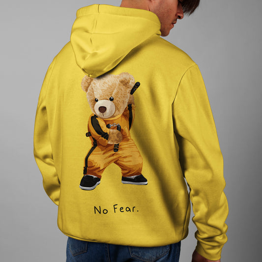 No Fear Bear Hoodie Oversized