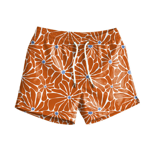Orange Bloom Swim Short