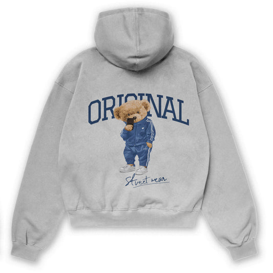 Original bear Oversized Hoodie Silver