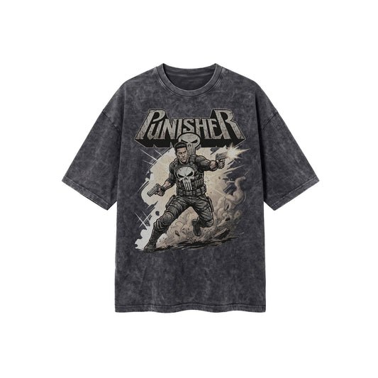 Punisher Washed Oversized Tee's