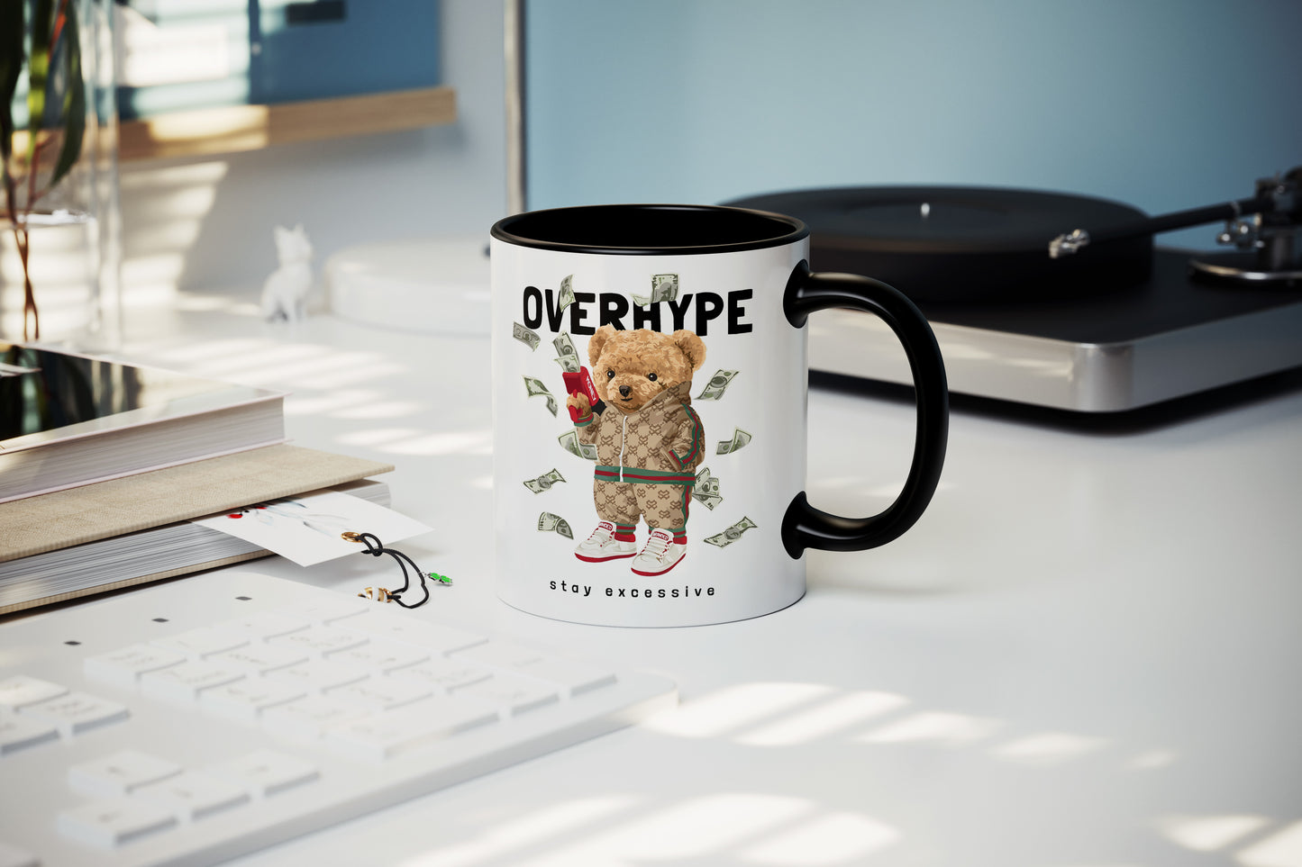 dank n drip overhype bear mug