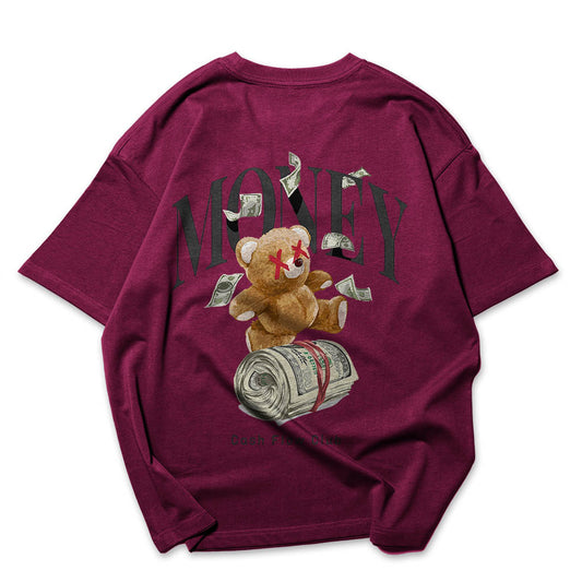 Cash Flow Burgandy Oversized Tee's