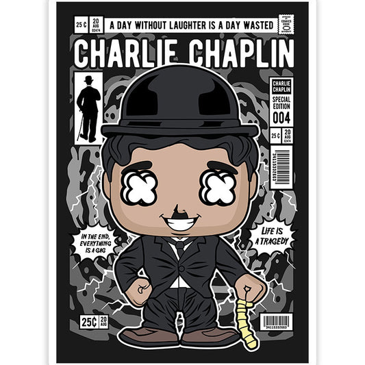 Charlie Chaplin pop Art Sticker