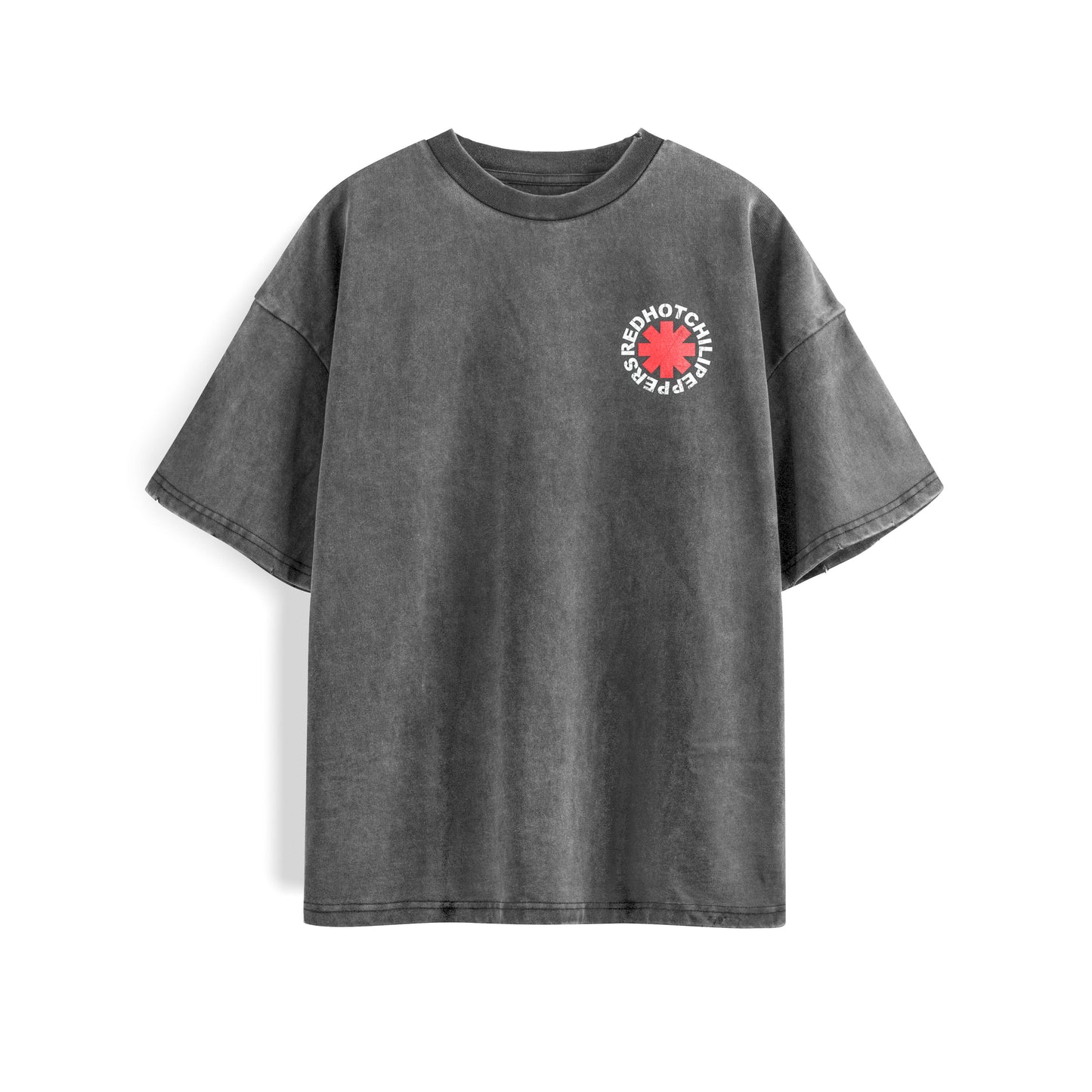 Red Hot Chili Peppers Grey Washed Oversized Tee's