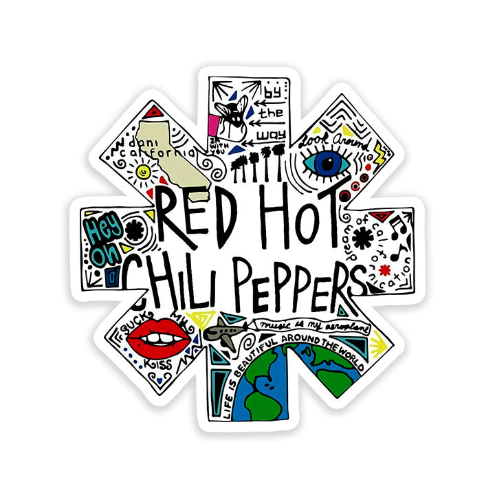 Red hot chili pepper Graffiti sticker