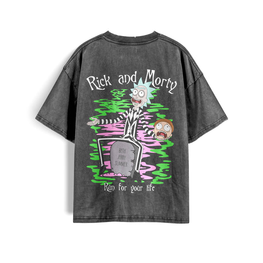 Rick & Morty Beetlejuice Oversized Tee's