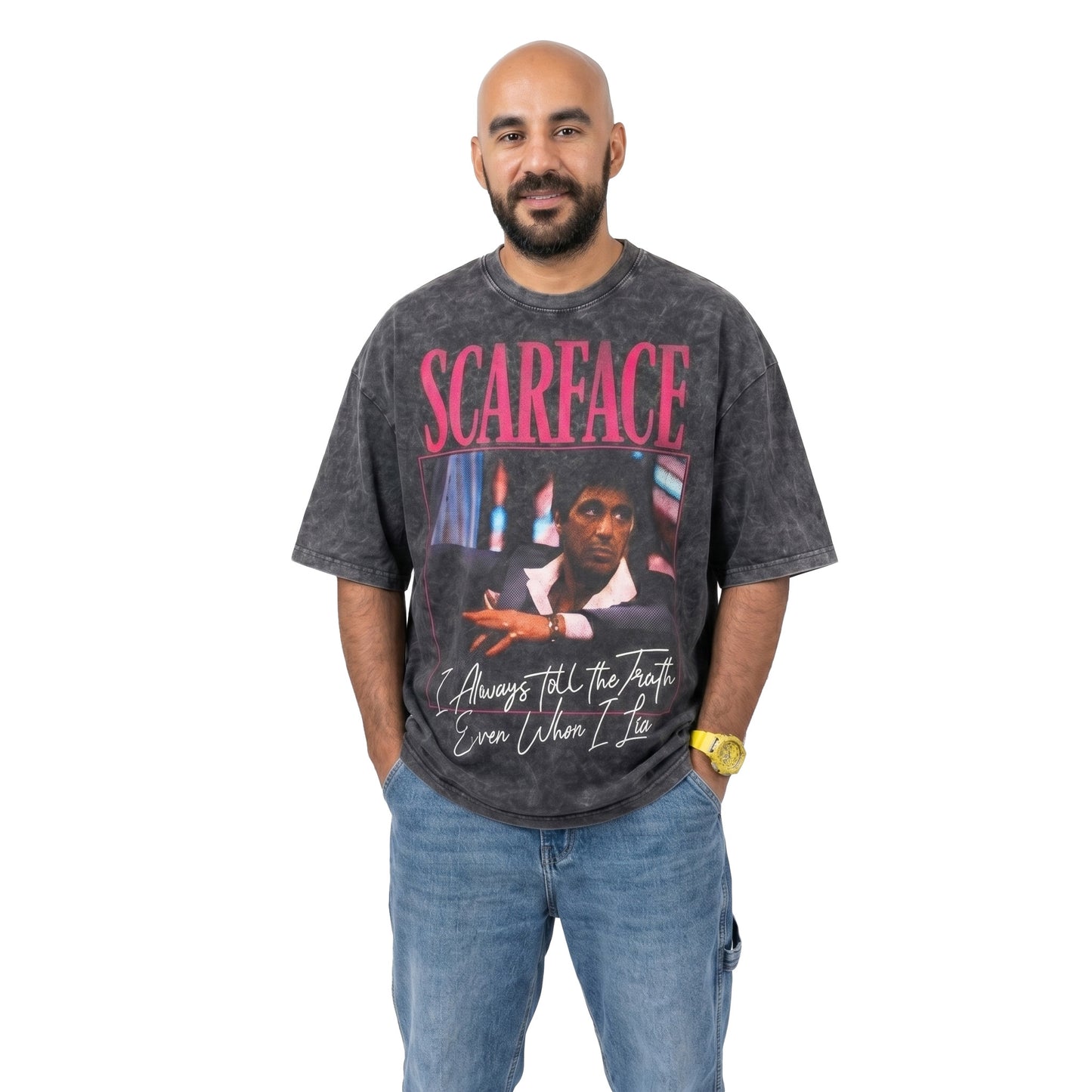 Scarface Washed Oversized Tee's