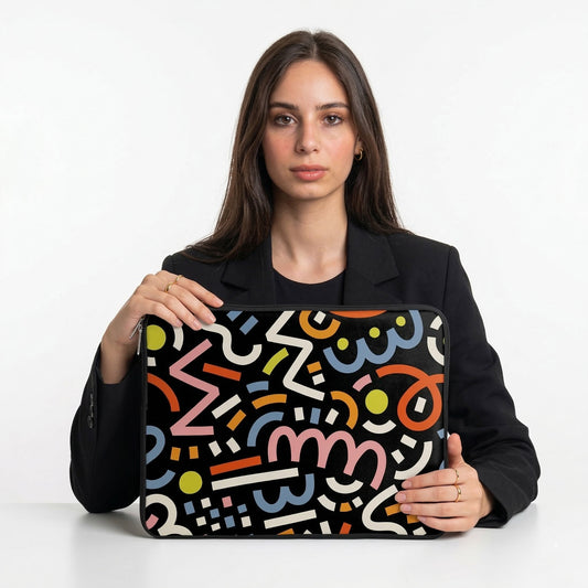90’s Memphis Black Laptop Sleeve