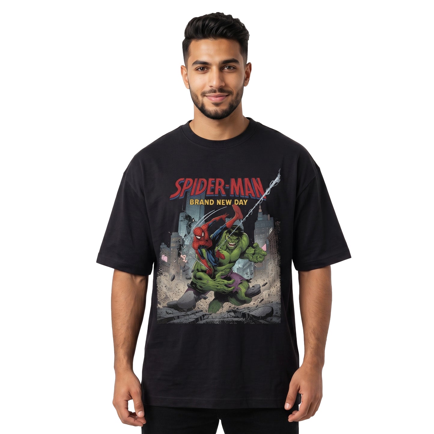 Spiderman & Hulk Oversized Tee's