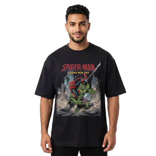 Spiderman & Hulk Oversized Tee's