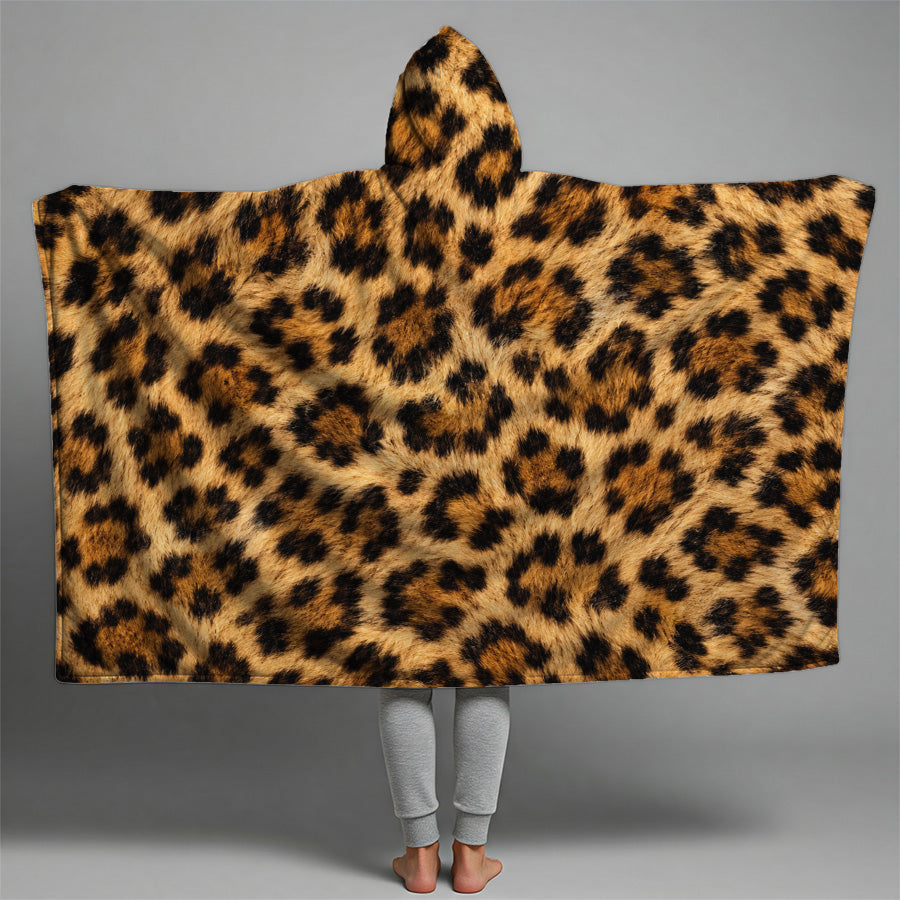 Leopard Hooded Blanket