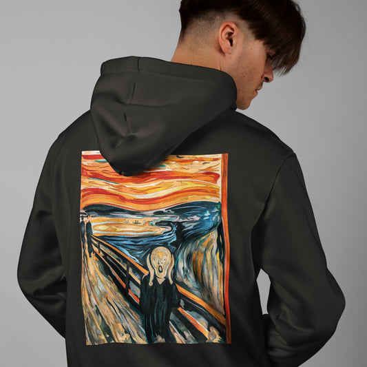 The Scream Art Black Hoodie Relaxed fit