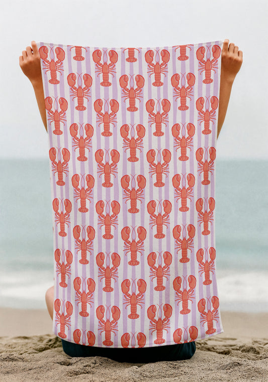 Lobster pattern towel