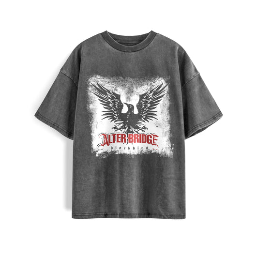 Alter Bridge Dark Grey Washed Oversized Tee's