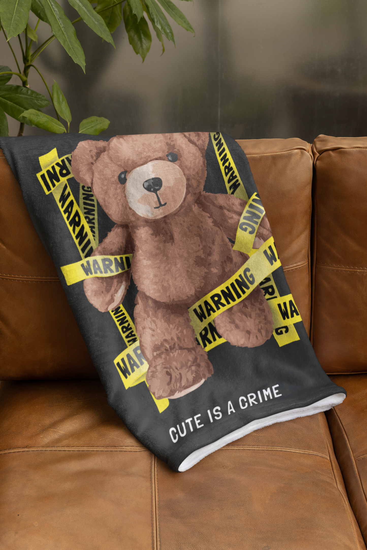 Warning Bear Blanket