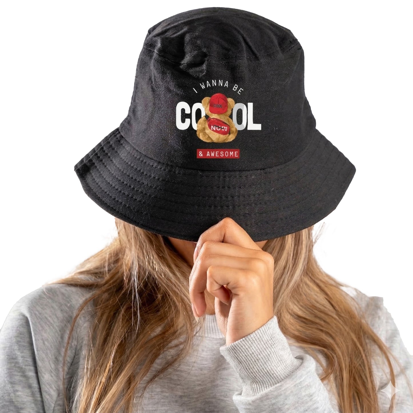 Wanna Be Cool Bear Bucket Hat