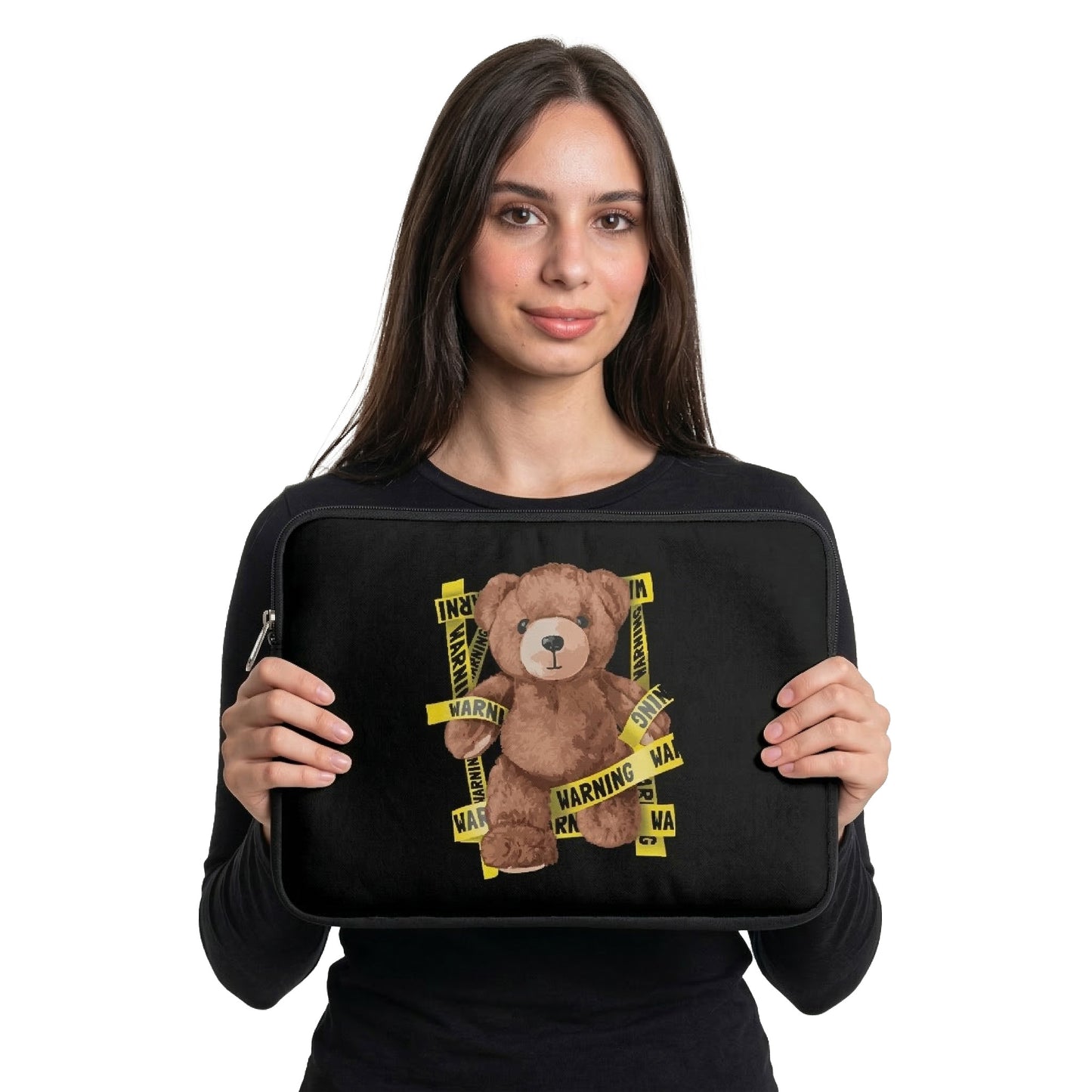 Warning Bear Laptop Sleeve