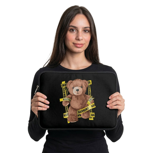 Warning Bear Laptop Sleeve