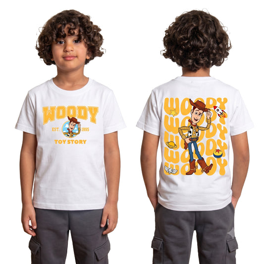 Woody Toy Story Black Kids Tee's