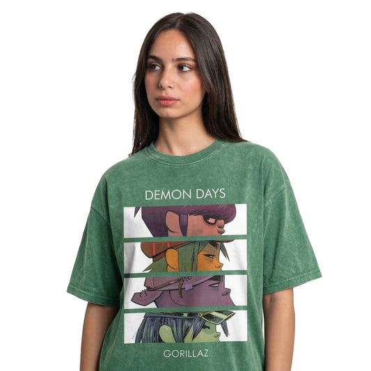 Gorillaz demon days Washed Oversized Tee's