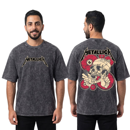 Metallica Washed Oversized Tee's