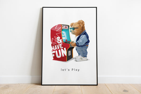 Game on Bear Poster