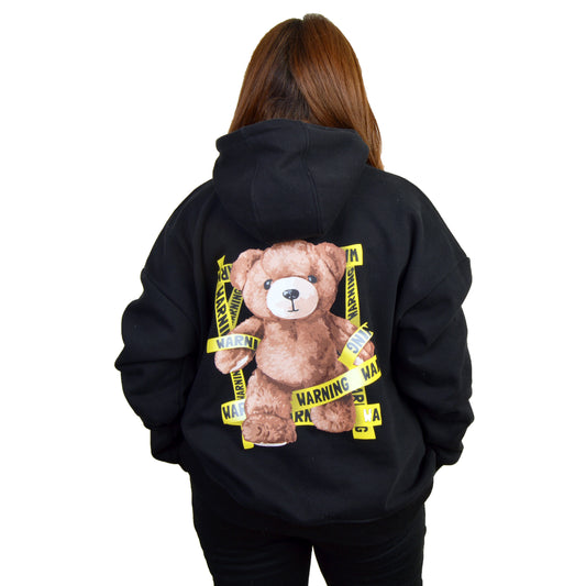 Warning Bear Relaxed Fit Hoodie
