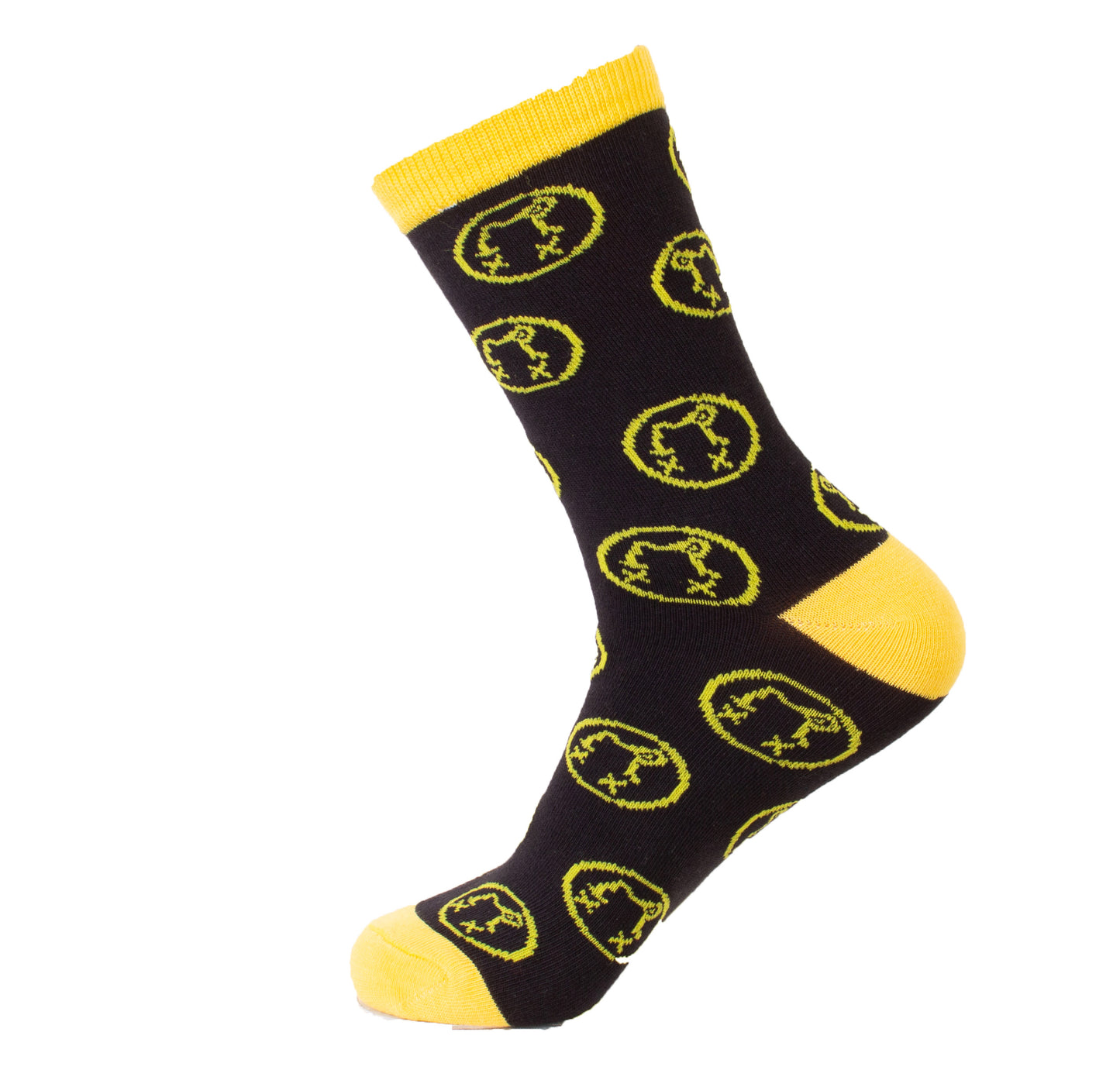 Dank N Drip Nirvana band socks featuring the iconic smiley face logo, perfect for rock music fans and streetwear lovers.