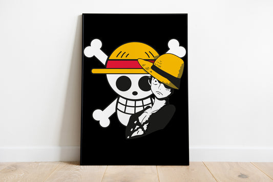 One Piece with skull Poster