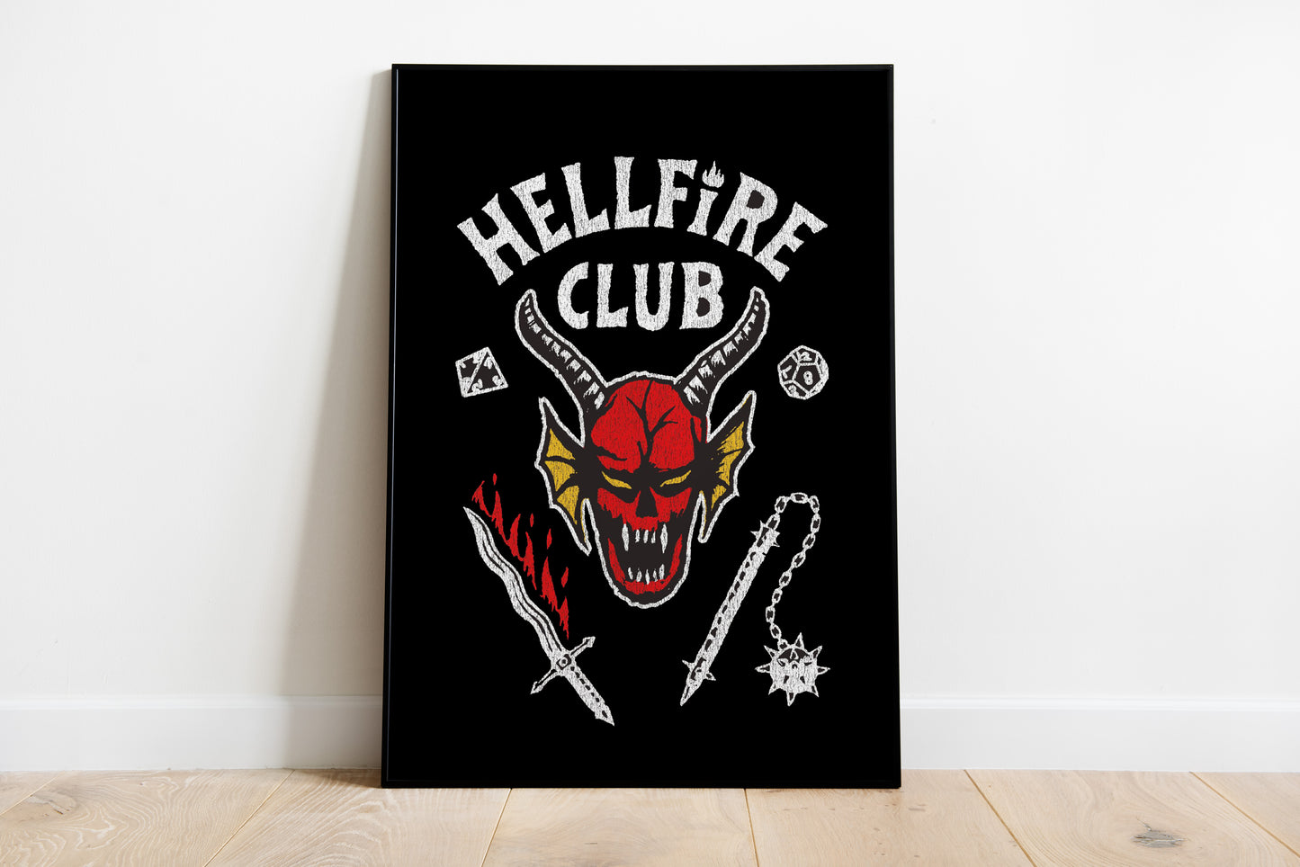 Stranger Things - Maglietta con logo Hellfire Club, colore: Nero L Nero Stranger Things - Maglietta con logo Hellfire Club, colore: Nero L Nero