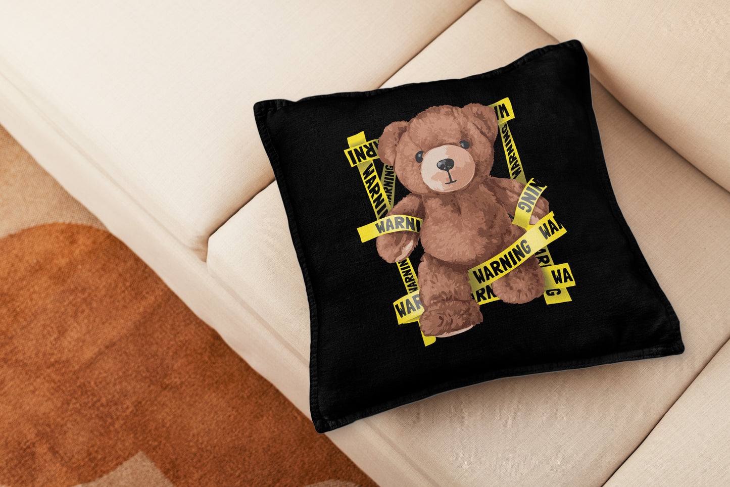 Warning Bear Cushion