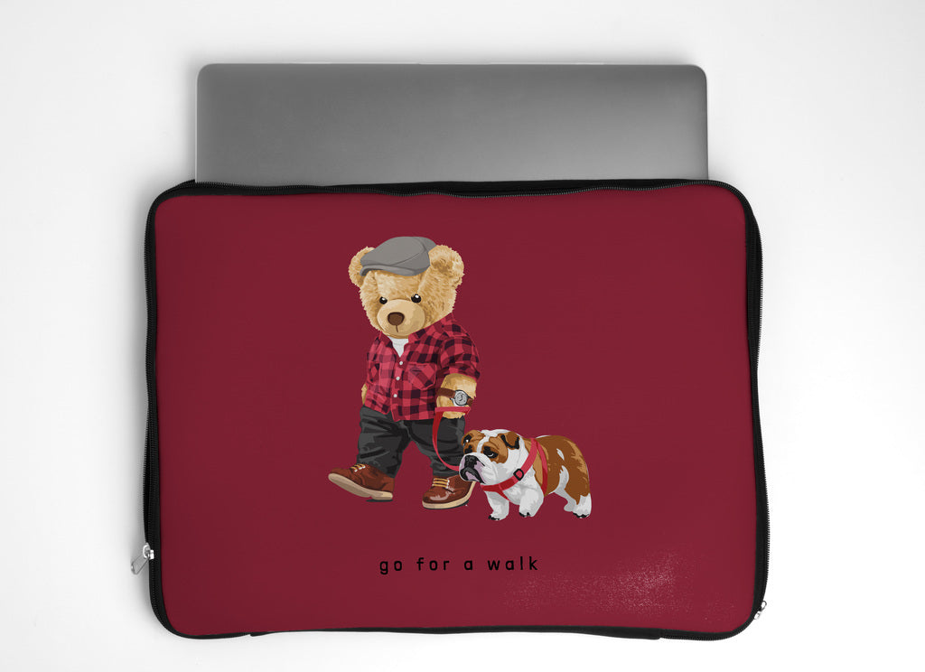 dank n dip lets go for a walk laptop sleeve 