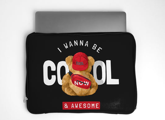 Wanna Be Cool Bear Laptop Sleeve