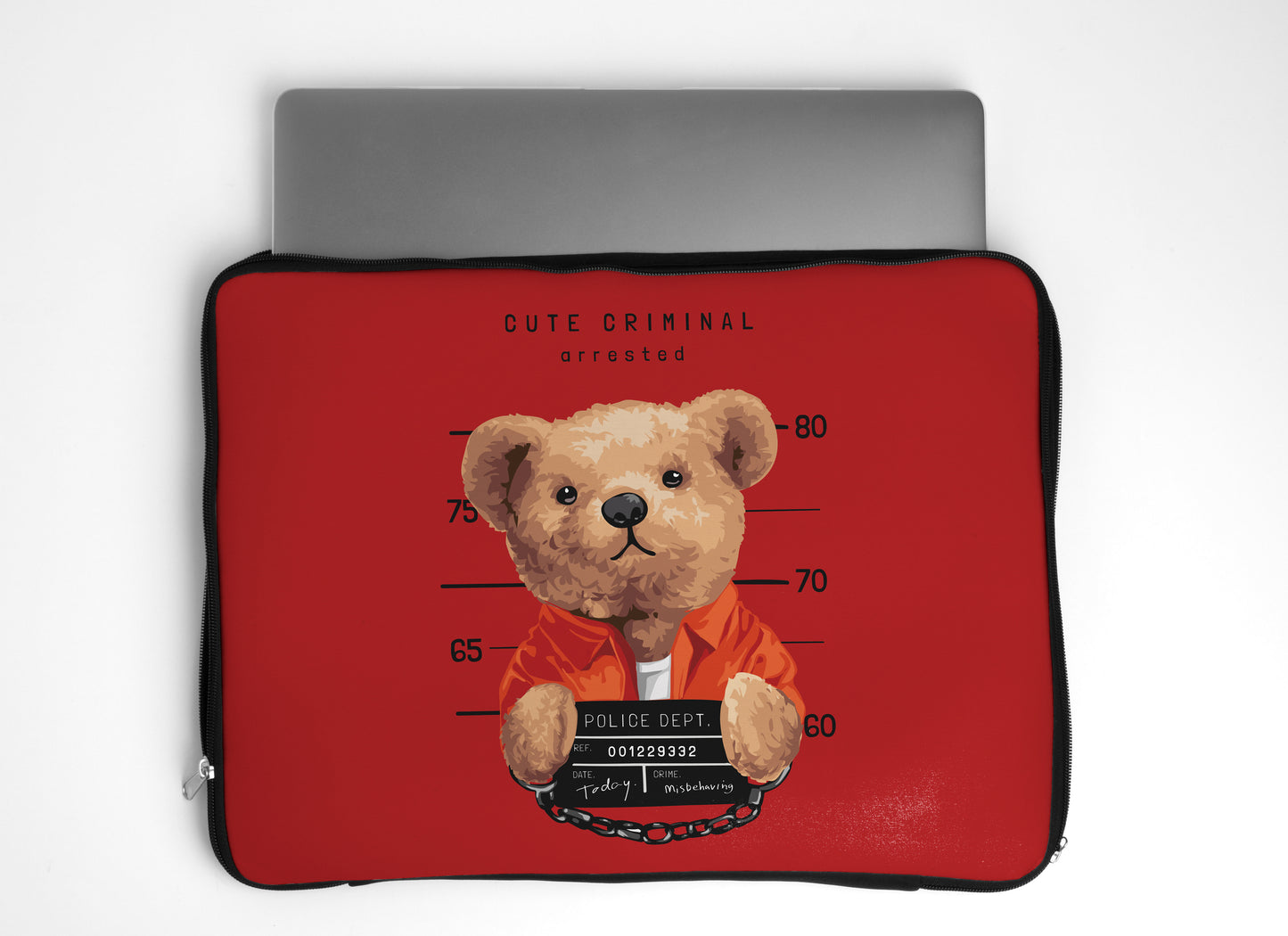 Arrested bear Laptop Sleeve dank n drip