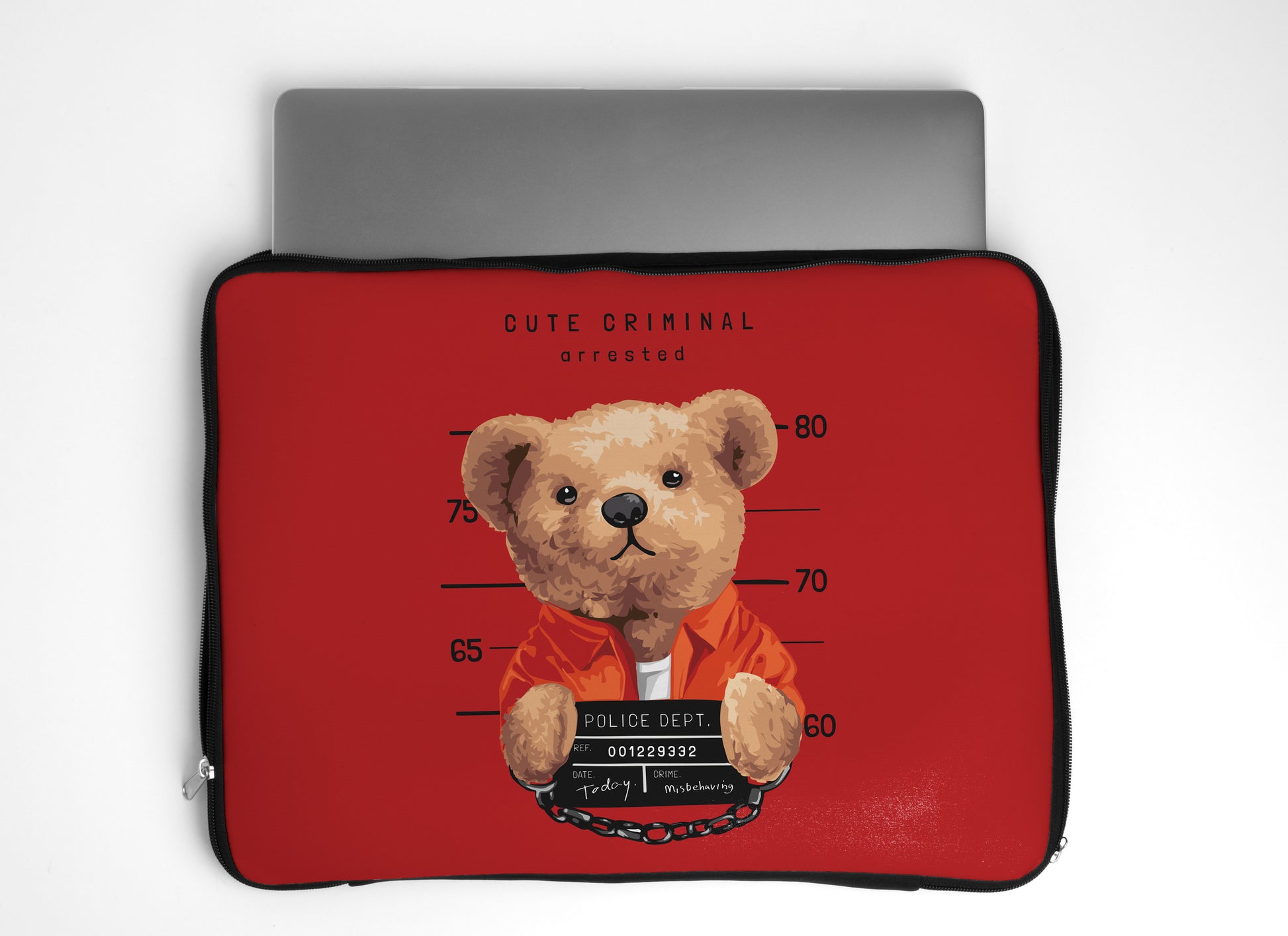 Arrested bear Laptop Sleeve dank n drip