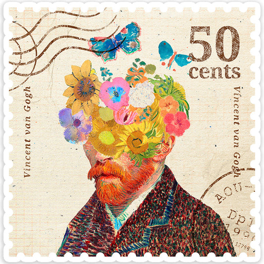 Van Gogh Flower Sticker